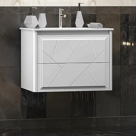 Тумба под раковину Opadiris Луиджи 70 подвесная, белый матовый, вар. 2 (под раковину CeraStyle Ibiza 71) 00-00005952 Тумба под раковину Opadiris Луиджи 70 подвесная, белый матовый, вар. 2 (под раковину CeraStyle Ibiza 71) 00-00005952