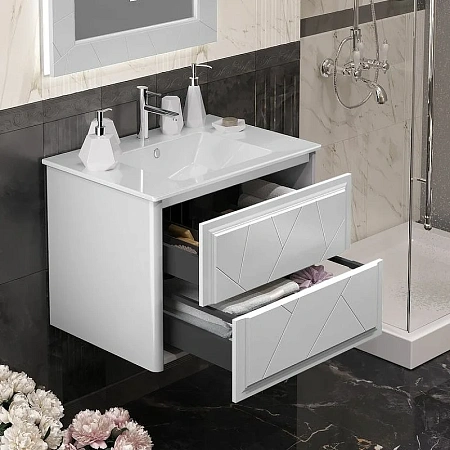 Тумба под раковину Opadiris Луиджи 70 подвесная, белый матовый, вар. 2 (под раковину CeraStyle Ibiza 71) 00-00005952 Тумба под раковину Opadiris Луиджи 70 подвесная, белый матовый, вар. 2 (под раковину CeraStyle Ibiza 71) 00-00005952