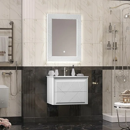 Тумба под раковину Opadiris Луиджи 70 подвесная, белый матовый, вар. 2 (под раковину CeraStyle Ibiza 71) 00-00005952 Тумба под раковину Opadiris Луиджи 70 подвесная, белый матовый, вар. 2 (под раковину CeraStyle Ibiza 71) 00-00005952