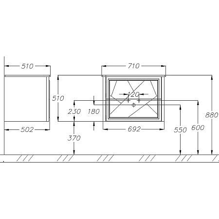 Тумба под раковину Opadiris Луиджи 70 подвесная, белый матовый, вар. 2 (под раковину CeraStyle Ibiza 71) 00-00005952 Тумба под раковину Opadiris Луиджи 70 подвесная, белый матовый, вар. 2 (под раковину CeraStyle Ibiza 71) 00-00005952