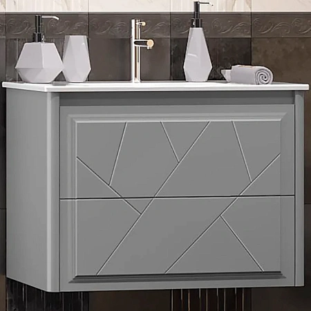 Тумба под раковину Opadiris Луиджи 70 подвесная, серый матовый, вар. 2 (под раковину CeraStyle Ibiza 71) 00-00005953 Тумба под раковину Opadiris Луиджи 70 подвесная, серый матовый, вар. 2 (под раковину CeraStyle Ibiza 71) 00-00005953
