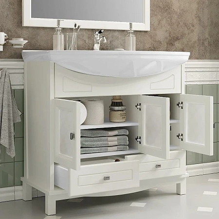 Тумба под раковину Opadiris Омега 85, слоновая кость (под раковину Kirovit Стиль 85) 00-00002824 Тумба под раковину Opadiris Омега 85, слоновая кость (под раковину Kirovit Стиль 85) 00-00002824