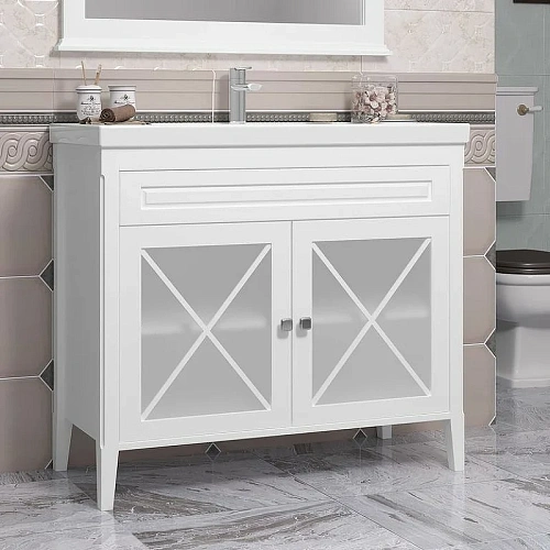 Тумба под раковину Opadiris Палермо 100, белый матовый (под раковину CeraStyle FRAME 100) 00-00006722 Тумба под раковину Opadiris Палермо 100, белый матовый (под раковину CeraStyle FRAME 100) 00-00006722