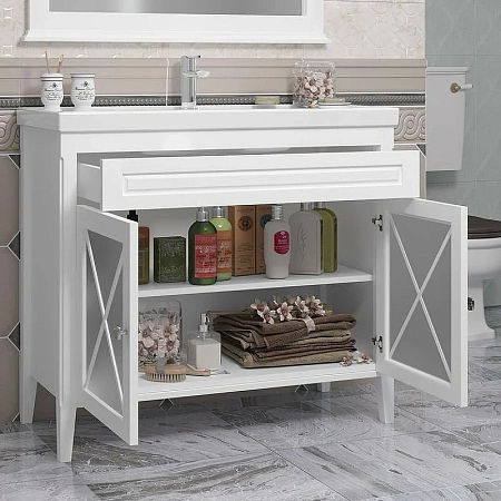 Тумба под раковину Opadiris Палермо 100, белый матовый (под раковину CeraStyle FRAME 100) 00-00006722 Тумба под раковину Opadiris Палермо 100, белый матовый (под раковину CeraStyle FRAME 100) 00-00006722