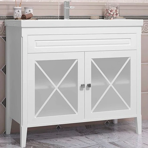 Тумба под раковину Opadiris Палермо 100, белый матовый (под раковину CeraStyle FRAME 100) 00-00006722 Тумба под раковину Opadiris Палермо 100, белый матовый (под раковину CeraStyle FRAME 100) 00-00006722