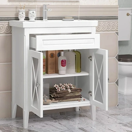 Тумба под раковину Opadiris Палермо 70, белый матовый (под раковину CeraStyle FRAME 70) 00-00006720 Тумба под раковину Opadiris Палермо 70, белый матовый (под раковину CeraStyle FRAME 70) 00-00006720