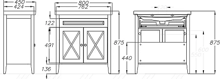 Тумба под раковину Opadiris Палермо 80, белый матовый (под раковину CeraStyle FRAME 80) 00-00002353 Тумба под раковину Opadiris Палермо 80, белый матовый (под раковину CeraStyle FRAME 80) 00-00002353