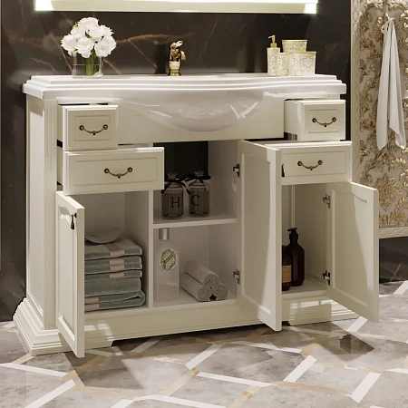 Тумба под раковину Opadiris Риспекто 100, слоновая кость (под раковину Классик 105) Z0000006705 Тумба под раковину Opadiris Риспекто 100, слоновая кость (под раковину Классик 105) Z0000006705