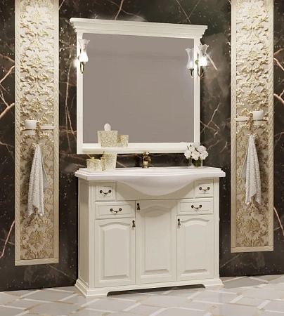 Тумба под раковину Opadiris Риспекто 100, слоновая кость (под раковину Классик 105) Z0000006705 Тумба под раковину Opadiris Риспекто 100, слоновая кость (под раковину Классик 105) Z0000006705