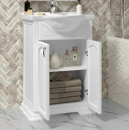 Тумба под раковину Opadiris Риспекто 55, белый матовый (под раковину Капри 55) 00-00005760 Тумба под раковину Opadiris Риспекто 55, белый матовый (под раковину Капри 55) 00-00005760