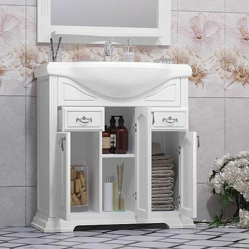 Тумба под раковину Opadiris Риспекто 80, белый матовый (под раковину Классик 80) 00-00006024 Тумба под раковину Opadiris Риспекто 80, белый матовый (под раковину Классик 80) 00-00006024