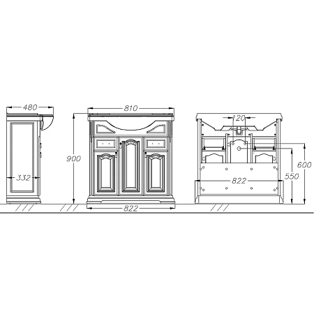 Тумба под раковину Opadiris Риспекто 80, белый матовый (под раковину Классик 80) 00-00006024 Тумба под раковину Opadiris Риспекто 80, белый матовый (под раковину Классик 80) 00-00006024