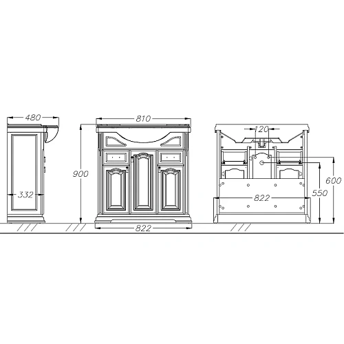 Тумба под раковину Opadiris Риспекто 80, белый матовый (под раковину Классик 80) 00-00006024 Тумба под раковину Opadiris Риспекто 80, белый матовый (под раковину Классик 80) 00-00006024