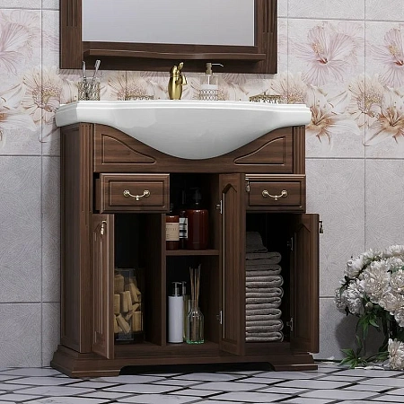 Тумба под раковину Opadiris Риспекто 80, орех антикварный (под раковину Классик 80) 00-00006025 Тумба под раковину Opadiris Риспекто 80, орех антикварный (под раковину Классик 80) 00-00006025