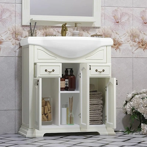 Тумба под раковину Opadiris Риспекто 80, слоновая кость (под раковину Классик 80) 00-00006022 Тумба под раковину Opadiris Риспекто 80, слоновая кость (под раковину Классик 80) 00-00006022