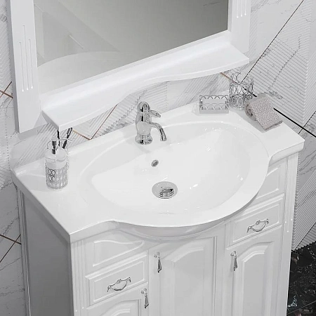 Тумба под раковину Opadiris Риспекто 85, белый матовый (под раковину Santek Сенеж 87) 00-00006704 Тумба под раковину Opadiris Риспекто 85, белый матовый (под раковину Santek Сенеж 87) 00-00006704