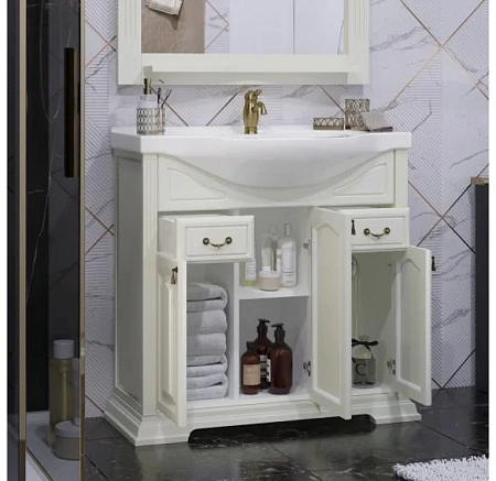 Тумба под раковину Opadiris Риспекто 85, слоновая кость (под раковину Santek Сенеж 87) 00-00006703 Тумба под раковину Opadiris Риспекто 85, слоновая кость (под раковину Santek Сенеж 87) 00-00006703