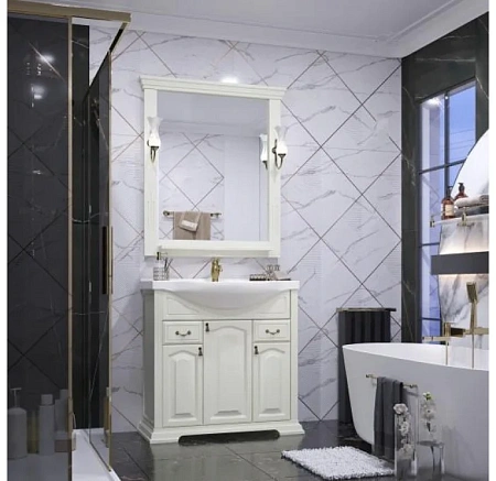 Тумба под раковину Opadiris Риспекто 85, слоновая кость (под раковину Santek Сенеж 87) 00-00006703 Тумба под раковину Opadiris Риспекто 85, слоновая кость (под раковину Santek Сенеж 87) 00-00006703