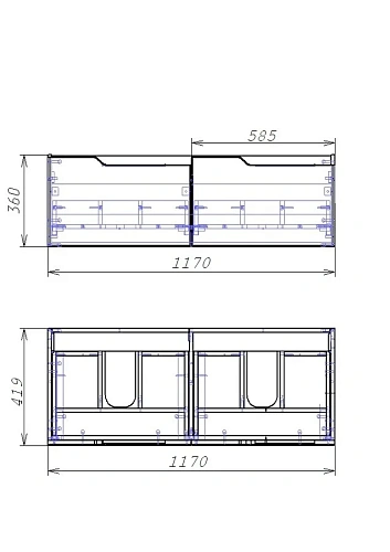 Тумба под раковину OWL 1975 Hella 120, 2 чаши, белый лак OW24.07.00 Тумба под раковину OWL 1975 Hella 120, 2 чаши, белый лак OW24.07.00