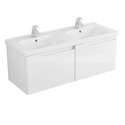 Тумба под раковину OWL 1975 Hella 120, 2 чаши, белый лак OW24.07.00 Тумба под раковину OWL 1975 Hella 120, 2 чаши, белый лак OW24.07.00