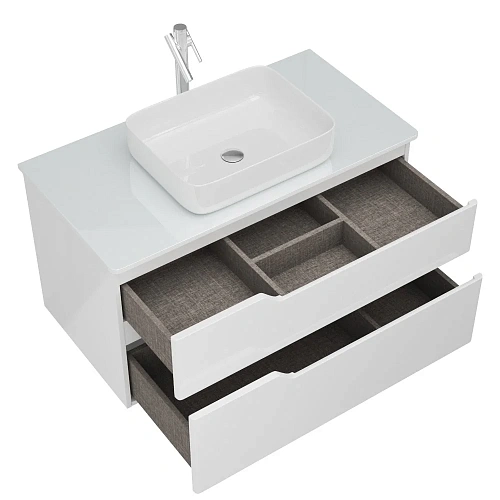 Тумба под раковину OWL 1975 Hella Cristal 100, белый лак OW24.19.00 Тумба под раковину OWL 1975 Hella Cristal 100, белый лак OW24.19.00