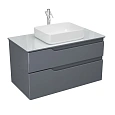 Тумба под раковину OWL 1975 Hella Cristal 100, серый лак OW24.19.01 Тумба под раковину OWL 1975 Hella Cristal 100, серый лак OW24.19.01