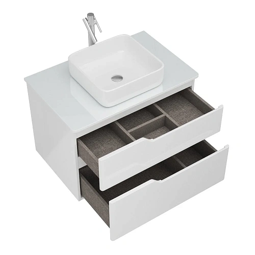 Тумба под раковину OWL 1975 Hella Cristal 80, белый лак OW24.18.00 Тумба под раковину OWL 1975 Hella Cristal 80, белый лак OW24.18.00