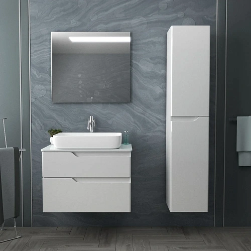 Тумба под раковину OWL 1975 Hella Cristal 80, белый лак OW24.18.00 Тумба под раковину OWL 1975 Hella Cristal 80, белый лак OW24.18.00