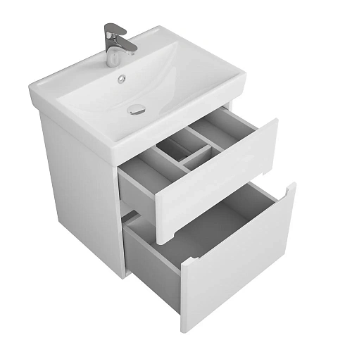 Тумба под раковину OWL 1975 Nyborg 60, 2 ящика, белая OW06.01.00 Тумба под раковину OWL 1975 Nyborg 60, 2 ящика, белая OW06.01.00