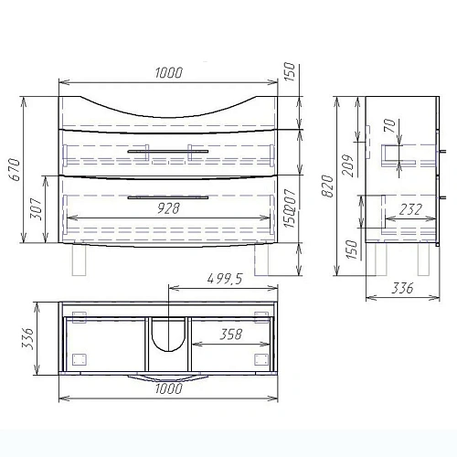 Тумба под раковину OWL 1975 Vessla stor 105, белый лак OW22.14.00 Тумба под раковину OWL 1975 Vessla stor 105, белый лак OW22.14.00