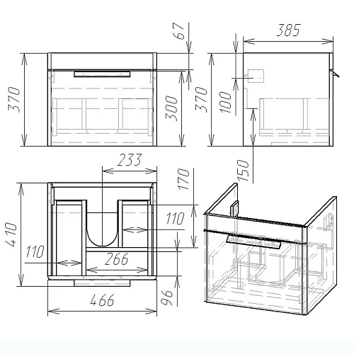 Тумба под раковину OWL 1975 Vind 50, белый лак OW23.02.00 Тумба под раковину OWL 1975 Vind 50, белый лак OW23.02.00