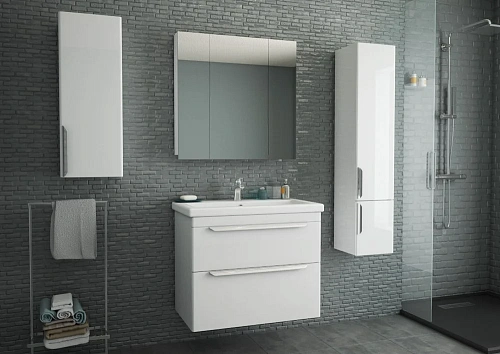 Тумба под раковину OWL 1975 Vind stor 80, белый лак OW23.15.00 Тумба под раковину OWL 1975 Vind stor 80, белый лак OW23.15.00