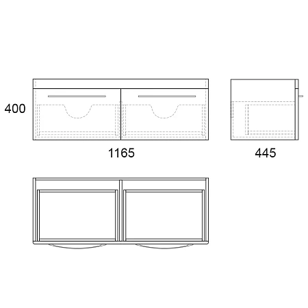 Тумба под раковину OWL Skansen 120, 2 ящика OW050300 Тумба под раковину OWL Skansen 120, 2 ящика OW050300