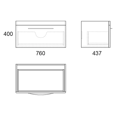 Тумба под раковину OWL Skansen 80, 1 ящик OW050100 Тумба под раковину OWL Skansen 80, 1 ящик OW050100