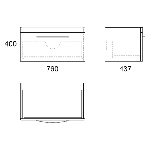 Тумба под раковину OWL Skansen 80, 1 ящик OW050100 Тумба под раковину OWL Skansen 80, 1 ящик OW050100