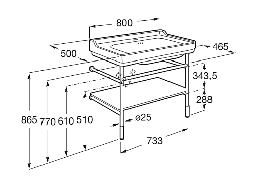 Тумба под раковину Roca (Раковина на каркасе из нержавеющей стали 851372425) Тумба под раковину Roca (Раковина на каркасе из нержавеющей стали 851372425)