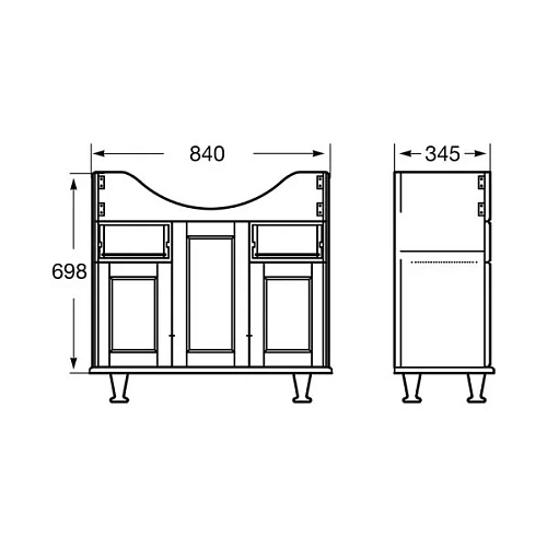 Тумба под раковину Roca America 850 ZRU9302791 Тумба под раковину Roca America 850 ZRU9302791