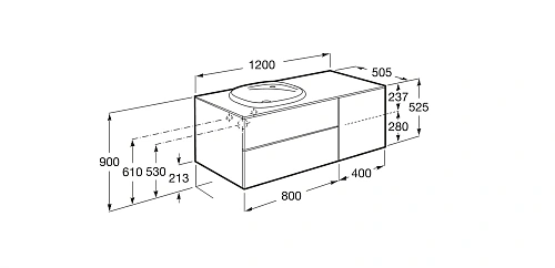 Тумба под раковину Roca Beyond 851412402 Тумба под раковину Roca Beyond 851412402