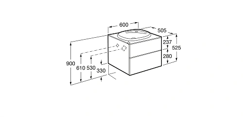 Тумба под раковину Roca Beyond к-т с раковиной 851356806 Тумба под раковину Roca Beyond к-т с раковиной 851356806