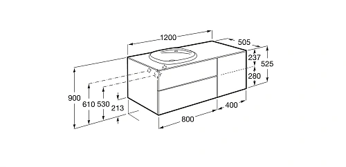 Тумба под раковину Roca Beyond к-т с раковиной 851391402 Тумба под раковину Roca Beyond к-т с раковиной 851391402