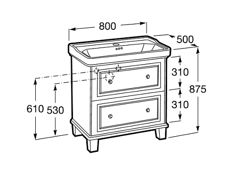 Тумба под раковину Roca Carmen 800 857135415 Тумба под раковину Roca Carmen 800 857135415