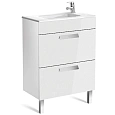 Тумба под раковину Roca Debba 60 2 ящика, белый глянец ZRU9302708 Тумба под раковину Roca Debba 60 2 ящика, белый глянец ZRU9302708