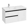 Тумба под раковину Roca Domi 100 белый глянец 2 ящика, левая 857626806 Тумба под раковину Roca Domi 100 белый глянец 2 ящика, левая 857626806