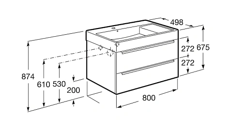 Тумба под раковину Roca Inspira 800 851076403 Тумба под раковину Roca Inspira 800 851076403
