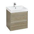 Тумба под раковину Roca Ona 600 темный вяз 2 ящика A857613511 Тумба под раковину Roca Ona 600 темный вяз 2 ящика A857613511