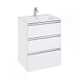 Тумба под раковину Roca The Gap 60 белый глянец 3 ящика A857404806 Тумба под раковину Roca The Gap 60 белый глянец 3 ящика A857404806