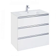 Тумба под раковину Roca The Gap 80 белый глянец 3 ящика 857553806 Тумба под раковину Roca The Gap 80 белый глянец 3 ящика 857553806