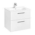 Тумба под раковину Roca Victoria 60 белый глянец 2 ящика A857468806 Тумба под раковину Roca Victoria 60 белый глянец 2 ящика A857468806