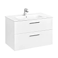 Тумба под раковину Roca Victoria 80 белый глянец 2 ящика A857470806 Тумба под раковину Roca Victoria 80 белый глянец 2 ящика A857470806