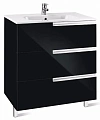 Тумба под раковину Roca Victoria Nord Black Edition 60 3 ящика ZRU9302832 Тумба под раковину Roca Victoria Nord Black Edition 60 3 ящика ZRU9302832